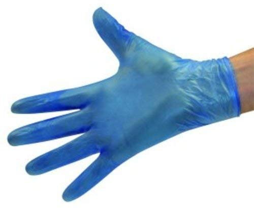 We Can Source It Ltd - Vinyl Powdered Disposable Medical/Catering Grade Gloves - Box of 100 Blue Medium Size Lightly Powdered Gloves (Medium - 2 Boxes)