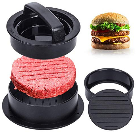 GaoYunQin 2 Sets Burger Press, Non Stick 3 In 1 Hamburger Press Patty Maker, Hamburger Cookery Mold Kit, for Stuffed Burgers Kitchen Tool