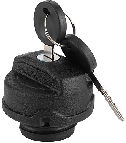 Tapa del tanque de combustible, tapa de llenado del tanque de combustible Tapa de bloqueo de gasolina ABS negra para/Caddy con 2 llaves