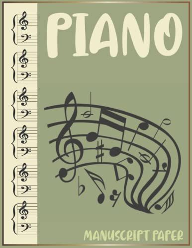 Beginner Piano Sheet Music: Piano Manuscript Paper Wide Staves For Musicians, Composers, And Songwriters | A Large Grand Staff Music Notebook
