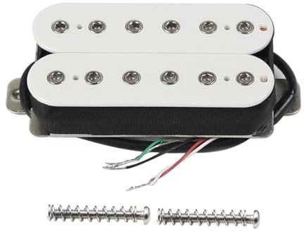 FLEOR Steg-Tonabnehmer Doppelspulen-Humbucker-Tonabnehmer für E-Gitarren-Tonabnehmer-Weiß