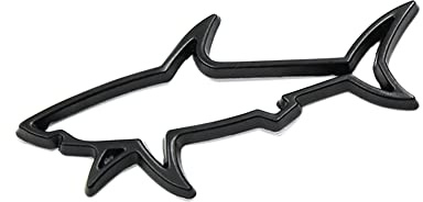 A ABSOPRO Tiburón Patrón Auto Adhesivo Decorativa Pegatina 3D Calcomanía Negro