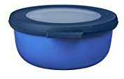 Mepal - Multi Bowl Cirqula Redondo - Recipientes para Alimentos con Tapa - Adecuado como Fiambrera Hermética para Frigorífico, Microondas y Congelador - Tapers para Comida - 350 ml - Vivid blue