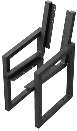 QLS Bankbeine Bankgestell Gartenbank Bankfüße Beine aus Stahl DIY schwarz 2 Stück (Dresden)