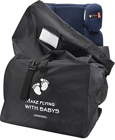kenddeel Autositztasche mit Rucksack für Kinderwagen, Autositze, Kinderwagen, Kinderwagen, Babyschalen und Rollstühle, wasserabweisend, ideal für Flugzeug und Aufbewahrung, Schwarz , Taschen-Organizer