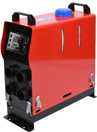 Gtzly CalefaccióN Estacionaria de 5000w, Calentador de Aire DiéSel de 12v/24v con Control Remoto Y Pantalla LCD, ProteccióN de Seguridad, Capacidad del Tanque de 5L (Color : 12V)