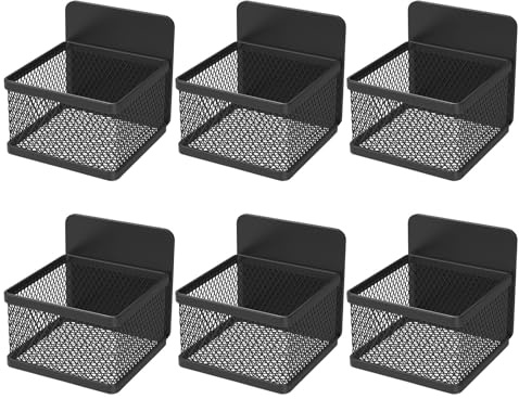 Sutowe Teebeutel-Organizer für Kühlschrank, magnetischer Teebeutelhalter, 7 x 7 x 4,6 cm, Metall, schwarz, Zuckerverpackungen, platzsparende Tee-Aufbewahrungsbox für Theke, 6 Stück