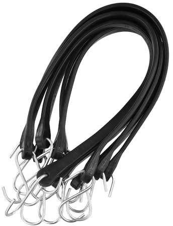EPDM-Spanngummi-Set (6 Stück,54 cm) – Robuste Schwarze Expander mit S-Haken, UV-beständige Gummispanner zur Sicherung von Gepäck, Fracht und Outdoor-Anwendungen