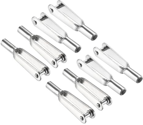 QUARKZMAN 8 Stück Metall-Clevis-Schnellverbindung M2 Gewinde Stahl-Clevis Selbstsichernder Clip Befestigungsbügel für RC-Flugzeug Auto Hubschrauber Modell Ersatzteile, 2mm x 22mm