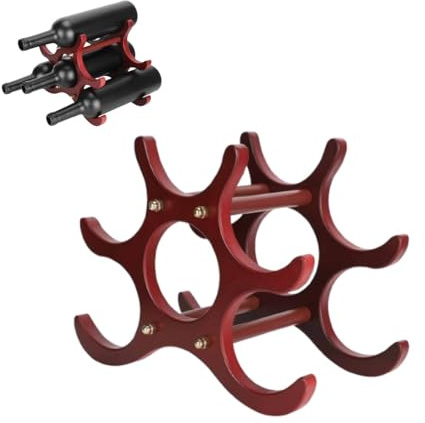 Beufee Casier à vin en Bois, 6 Bouteilles de vin de Stockage de Support de Bouteille de vin Vertical Porte-Bouteille de vin Stand Wine Organizer pour Armoire Garde-Manger
