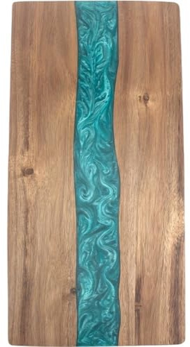 Ppmter Wood Cutting Board Wooden Resin Chopping Board for Kitchen Meal Prep and Serving Versatile Cheese & Charcuterie Board for Meat Vegetable Fruit
