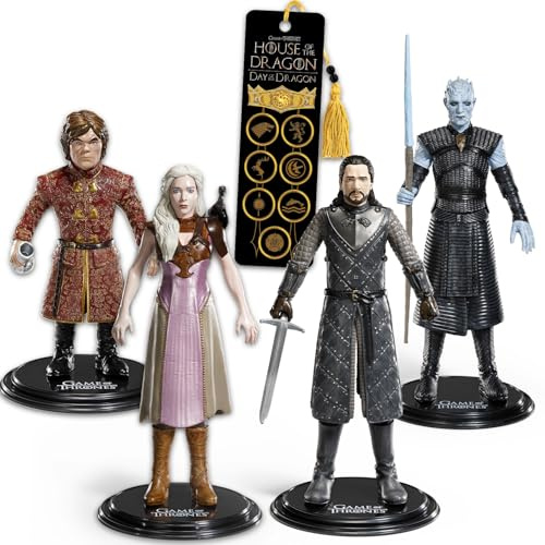 Game of Thrones Collectible Figures Set - Bundle of 4 GoT Figures: Daenerys, Jon Snow, Night King, Tyrion Plus More | 7 Game of Thrones Toys