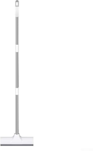 Rubber Bristle Broom Floor Sweeper for Pet Hair Removal with Strong Grip Handle - Versatile Cleaning Tool for Carpets, Tiles, Windows and Gardens