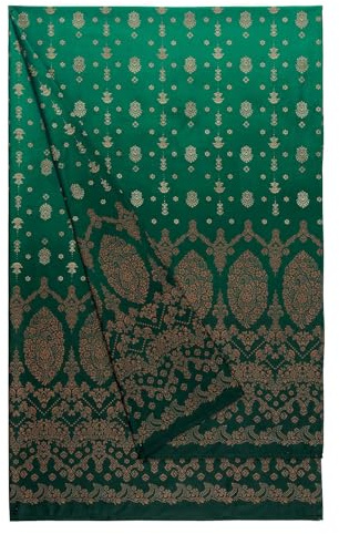 Bassetti Gold Decor Foulard aus 100% Baumwolle in der Farbe Smaragdgrün V1, Maße: 270x270 cm - 9333355