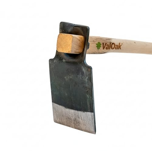 Valoak Zappa Tipo Bellota da Giardinaggio | Manico in Legno di Faggio da 110 cm | Lama in Acciaio da 13x9,5 cm | Made in Italy