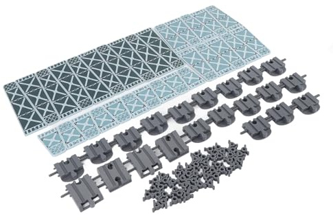 Aramox Viaduct Building Blocks Set di Binari Creativi per Bambini, Giocattolo Educativo, 92 Pezzi, Eleva i Blocchi del Ponte per Migliorare le abilità Pratiche, Adatto per età 3+, Materiali ABS