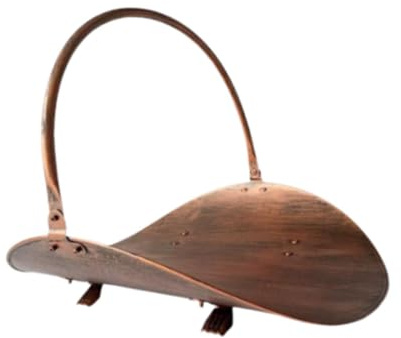 KinderCoring Portalegna Porta Legna da Interno Cesto Metallo Ferro Porta Legna Compatto Manico Pratico Adatto a Casa Cortile 49cmx39cm