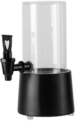 predolo 3 Litros Torre Cerveza Fácil Limpiar Dispensador Cerveza Iluminado Base Estable Dispensador Torre para Mercado Nocturno, Redondo Cilíndrico Luz Blanca, 2L