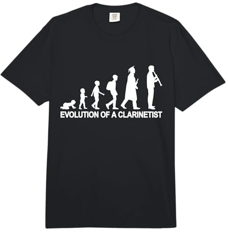 Clarinettiste Evolution Passionné de Clarinette Comfort Colors Adult Heavyweight T-Shirt