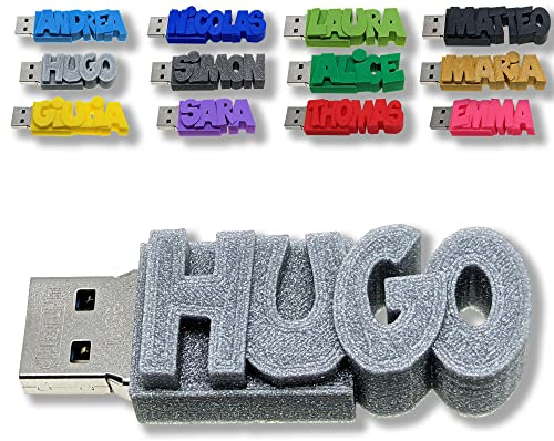 Individueller persönlicher USB Stick Datenstick mit eigenem Namen/Schriftzug und Farbe nach Wahl - USB 3.0 – 8GB, 16 GB oder 32 GB – einzigartiges Geschenk