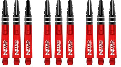 RED Dragon Nitrotech Dartschäfte – 3 Sets pro Packung (9 Dartpfeile insgesamt)