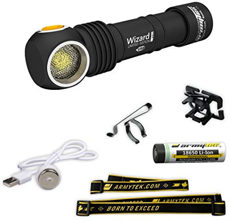 Lampe frontale Armytek Wizard Pro Nichia LED Magnet USB rechargeable lampe de poche multifonction + 18650 Li-Ion Batterie