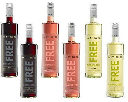 Bree Free - Alkoholfreier Wein Probierpaket - Rot, Rosé, Weiß - 6x0,75l