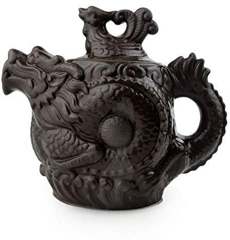 Teapot Chinese Dragon Phoenix Zisha Clay Gongfu Tea Pots Zini for Loose Tea (9oz)