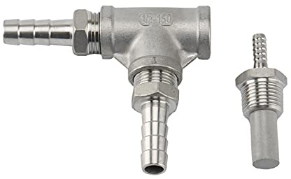 Senmubery Beer Steel Inline Aeration/Oxygenation Diffusion Stone 2 Micrometre - 1/2Inch for Homebrew