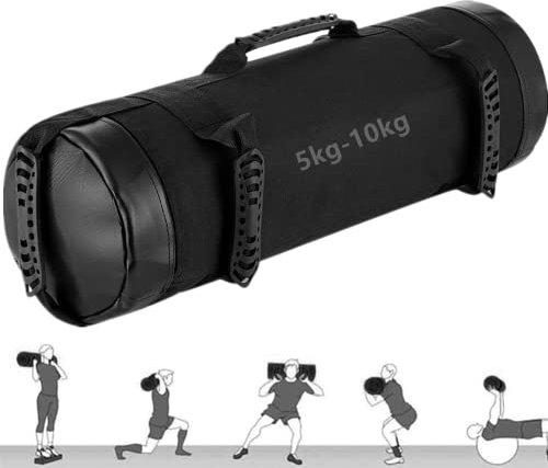 YZBBSH Power Bag Gewichtssack 5kg - 30kg Fitness Bag Gewichte Sandsäcke für Functional Fitness Krafttraining Ausdauertraining,5kg-10kg,Black