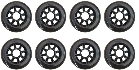 8er-Pack 90 mm 84A Inline-Skate-Räder, Rollschuh-Räder, Rollerblade-Skating-Räder Ersatz, Gepäckräder Ersatz für Möbelräder