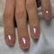 JUSTOTRY 24 Pcs Chrome Short False Nails Square Pattern,Mirror Pink Solid Tips Press on Nails Short,Glossy Fake Nails,Squoval French Stick on Nail for Women and Teens Nail Art Gifts