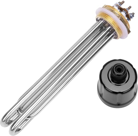 DERNORD 220V 3750W 1-1/2 Zoll 47MM DN40 Heizelement 3U Typ Warmwasserbereiter BSP Kupfer Flansch