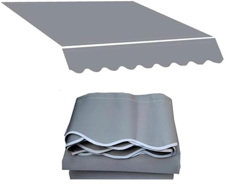 Markisenstoff wasserdicht ersatzteile Stoffersatz Ersatz for Terrassenmarkisenstoff Langlebiger Markisenstoff PVC-Oxford-Tuch Ersatz for Terrassenmarkisenstoff für Innenhöfe,Veranden und Fenster ( Siz