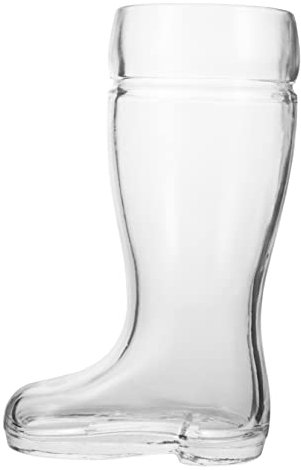Ciieeo Boots Shaped Beer Mug 580ml Glass Drinking Cup Creative Bar Glassware for Home and Parties