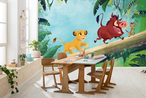 Komar Fleece fototapet – Disney The Lion King Classic Jungle Team – storlek 400 x 250 cm – tapet, barnrum, barntapet