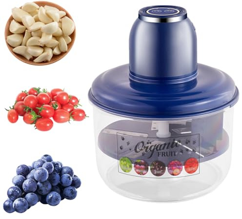 Sbucciatrice Elettrica per Uva,2025 Nuova Pelatrice Elettrica per Uva,Sbucciatore Ricaricabile Kitchen Aid per Uso Domestico,Design a 5 Foglie,Sbucciamento Rapido di 25 Secondi,Adatto per U(Color:blu)