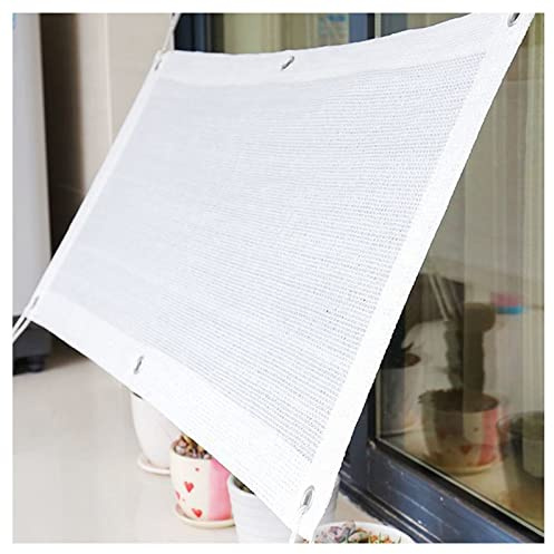 Telo ombreggiante bianco con occhielli, protezione UV 90%, 2 x 8 m, telone parasole per patio, giardino e piscina, versatile vela ombreggiante per uso esterno