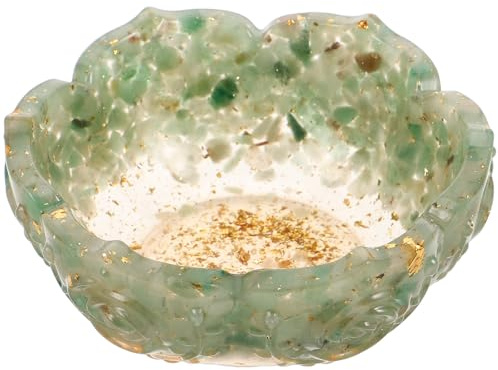 SEWACC Bandeja Pequeña de Resina Forma de Flor de Loto para Joyas y Anillos de Cristal, Almacenamiento Versátil y Diseño Elegante para Decoración del Hogar