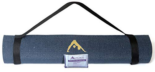 AURORAE Yogamatte für Damen und Herren, Pilates, Fitness, Aerobic, Heimtraining, Anfänger bis Profis, extralang, 198 cm, 66 cm, für Anfänger und Profis, inkl. rutschfestem Kolophonium und Tragegurt