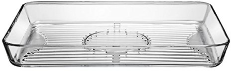 Pasabahce Borcam Grill 59554 Gryta och bakplåt rektangulärt glas 40 x 27 cm