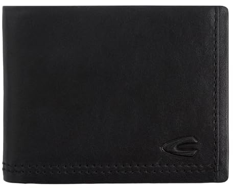 camel active Osaka Herren Geldbörse Querformat RFID Leder Mittelgroß Schwarz