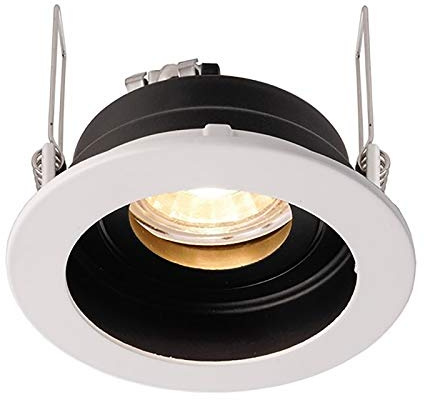 Porte spot trou 9 cm couleur blanc noir encastrable culot GU10 GU5.3 orientable
