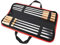 Set di utensili per barbecue Spiedini per kebab - 8 pezzi Spiedini piatti turchi Forchetta per barbecue in acciaio inossidabile Bastoncini per spiedini per barbecue, porta mais, Accessori per barbecue