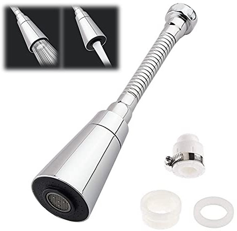 PHIEZC Wasserhahn-Luftsprudler,Kann um 360 Grad drehen Rostfreier Stahl Wassersparer,Perlator Strahlregler,Wasserhahn Sieb Filter,Wasserhahn Küche Ersatzkopf Schlauch Belüfter