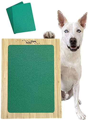 Zenly Paws Hundekratzbrett für Nägel, doppelseitig, Feilenpapier grob und feine Körnung, Jede Größe Hund, Hunde-Nagelfeile Board 40.6x30.5 cm, Kratzquadrat für Hunde, Hundekratzpad für Nägel