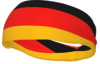 Deutschland Flagge Mode Sport Schweißband Herren Damen Stirnband für Fitness Laufen Sport