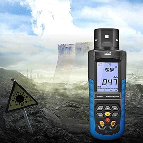Contatore Geiger, Contatore Geiger Rivelatore di radiazioni, Radiazioni Ambientali α, β, γ, rilevatore di radiazioni nucleari, Rivelatore di radiazioni nucleari Contatore Geiger con display a LED, Blu