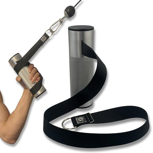 OAP Armwrestling MULTISPINNER I Appareil d'entraînement pour le tirage de câbles I 100% Made in Germany I Station de musculation I Entraîneur pour les mains et les doigts (noir/argent, Fat ⌀ 60 mm)