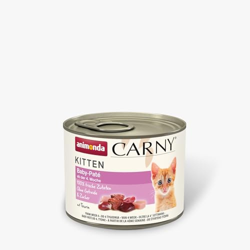 animonda Carny Kitten 12x200g Baby-Paté: Rind, Huhn - Nassfutter für Kätzchen ab 4. Woche, 2.4 kg